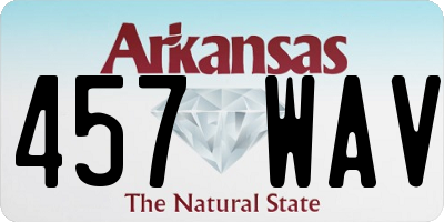 AR license plate 457WAV