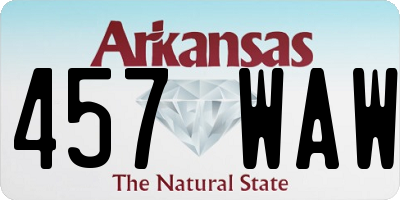 AR license plate 457WAW