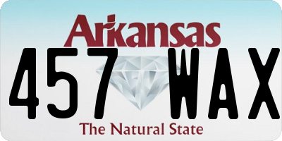AR license plate 457WAX