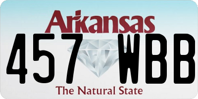 AR license plate 457WBB