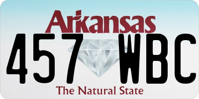 AR license plate 457WBC