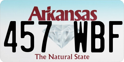 AR license plate 457WBF