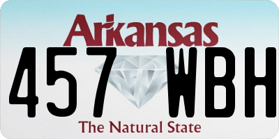 AR license plate 457WBH