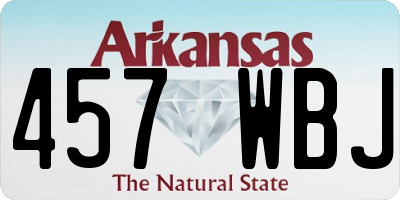 AR license plate 457WBJ