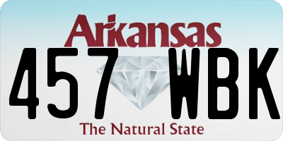 AR license plate 457WBK