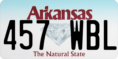 AR license plate 457WBL