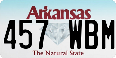 AR license plate 457WBM