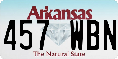 AR license plate 457WBN