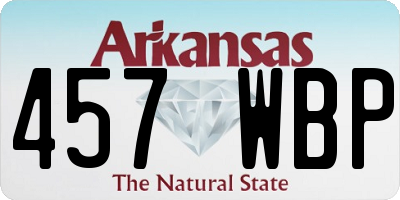 AR license plate 457WBP
