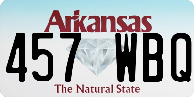 AR license plate 457WBQ