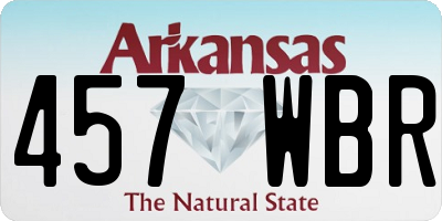 AR license plate 457WBR