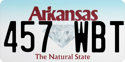 AR license plate 457WBT