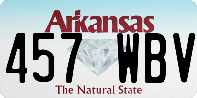 AR license plate 457WBV