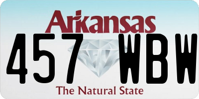 AR license plate 457WBW
