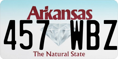 AR license plate 457WBZ