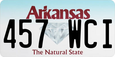 AR license plate 457WCI