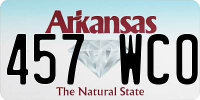 AR license plate 457WCO
