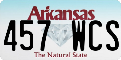 AR license plate 457WCS