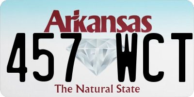 AR license plate 457WCT