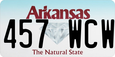 AR license plate 457WCW