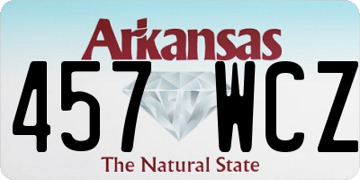 AR license plate 457WCZ