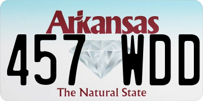 AR license plate 457WDD