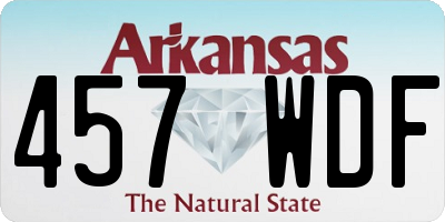 AR license plate 457WDF