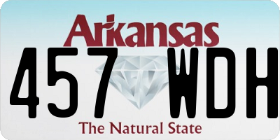 AR license plate 457WDH