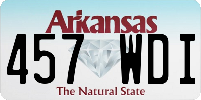 AR license plate 457WDI