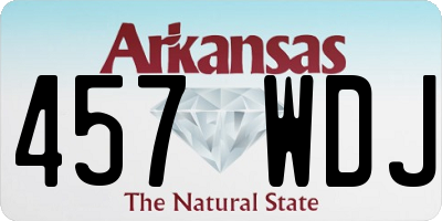 AR license plate 457WDJ
