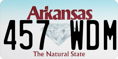 AR license plate 457WDM
