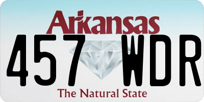 AR license plate 457WDR