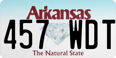 AR license plate 457WDT