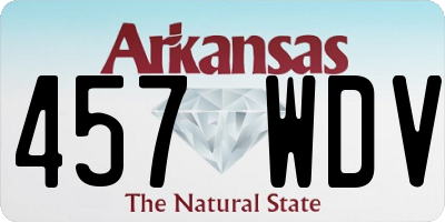 AR license plate 457WDV