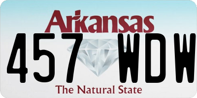 AR license plate 457WDW