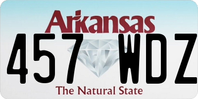 AR license plate 457WDZ