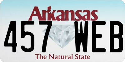 AR license plate 457WEB