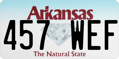 AR license plate 457WEF