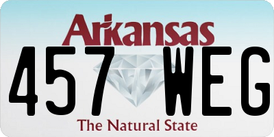 AR license plate 457WEG