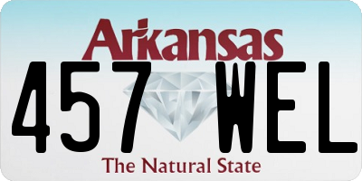 AR license plate 457WEL