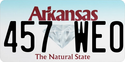 AR license plate 457WEO