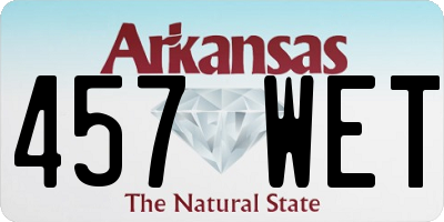 AR license plate 457WET
