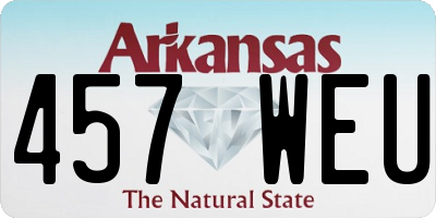 AR license plate 457WEU