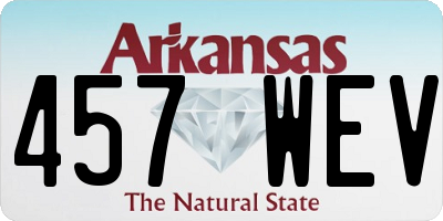 AR license plate 457WEV