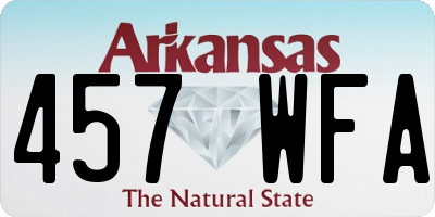 AR license plate 457WFA