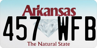 AR license plate 457WFB