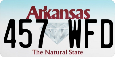 AR license plate 457WFD