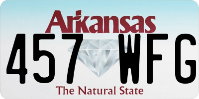 AR license plate 457WFG