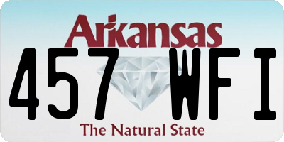 AR license plate 457WFI