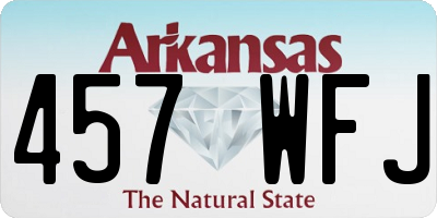 AR license plate 457WFJ